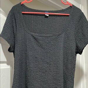 Dark gray Textured Women's Top